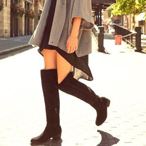SAM EDELMAN johanna‎ over the knee tall boots suede black size 7 riding leather